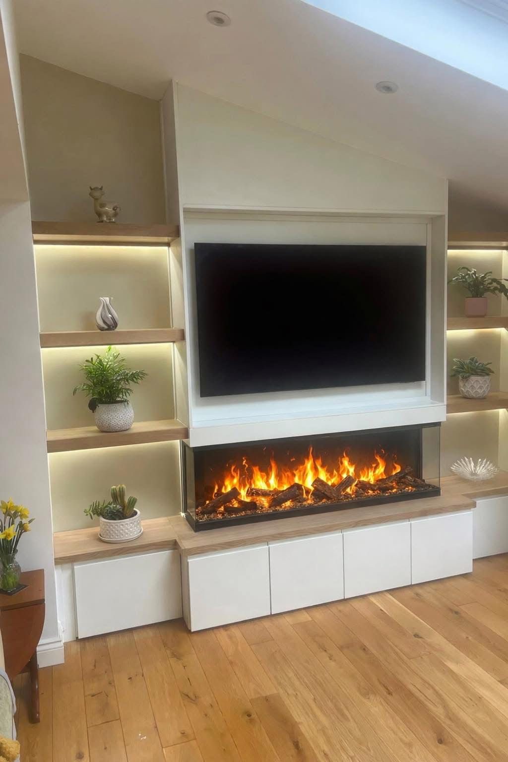 Bespoke TV Units with Fireplace- Make Wood Work Southampton