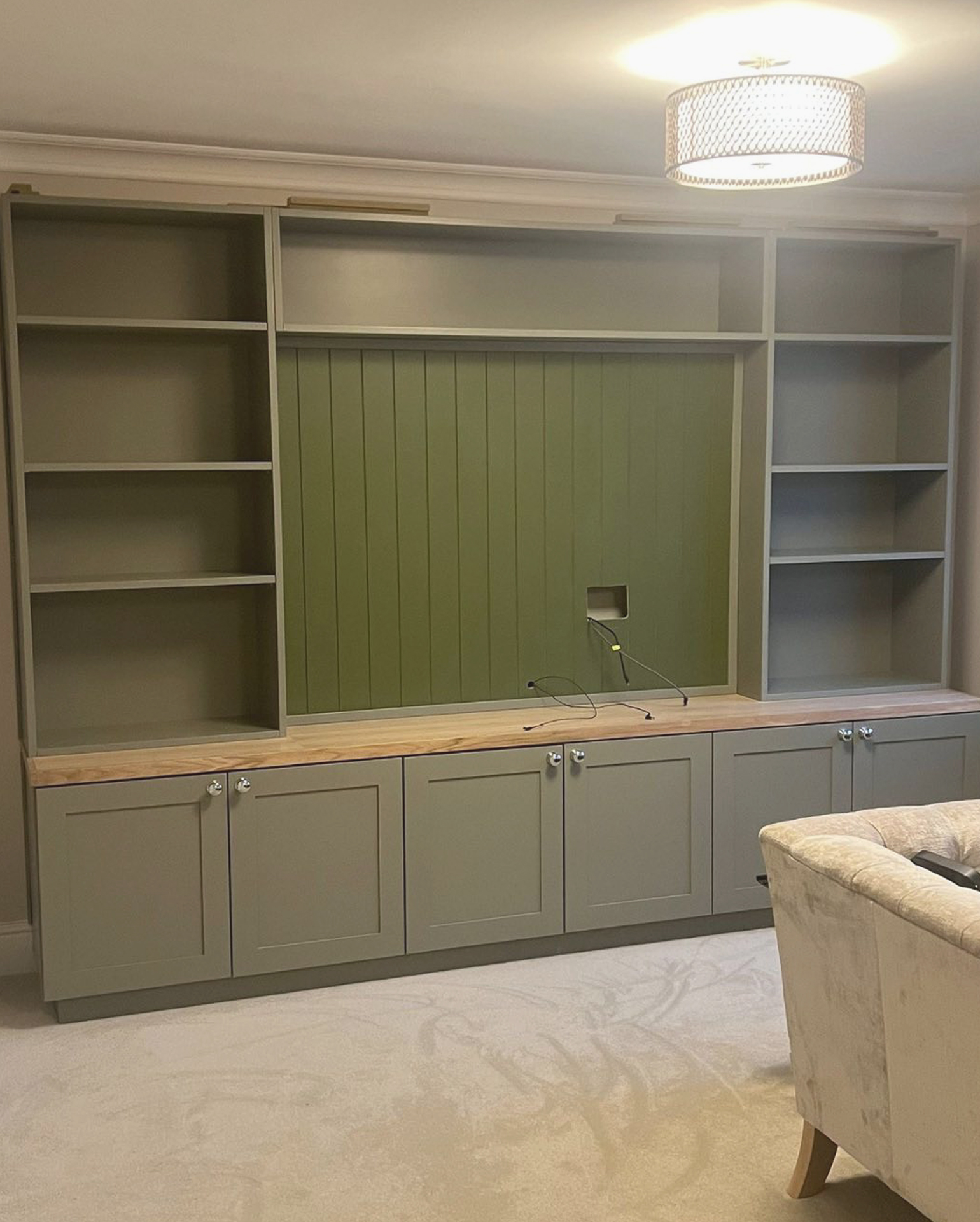 Bespoke TV Unit Green- Make Wood Work Southampton